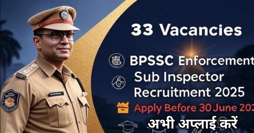 Bihar BPSSC Security Sub Insp SI Vacancy 2025