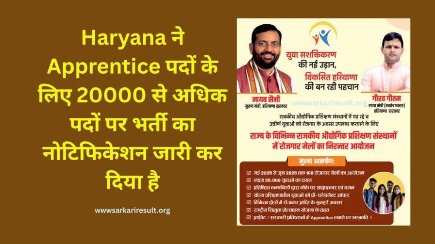 Official Notification Haryana Apprentice Vacancy 2025