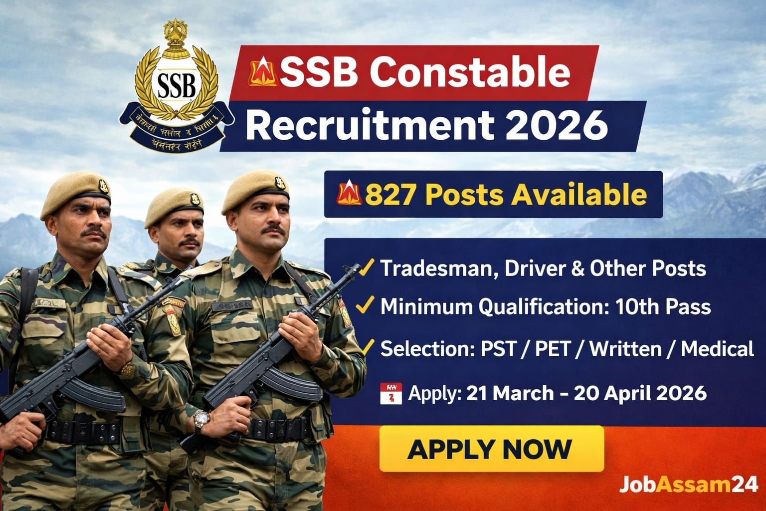 SSB Constable Recruitment 2026