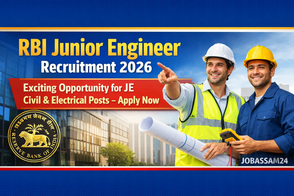 RBI Junior Engineer Recruitment 2026 Civil Electrical Vacancy