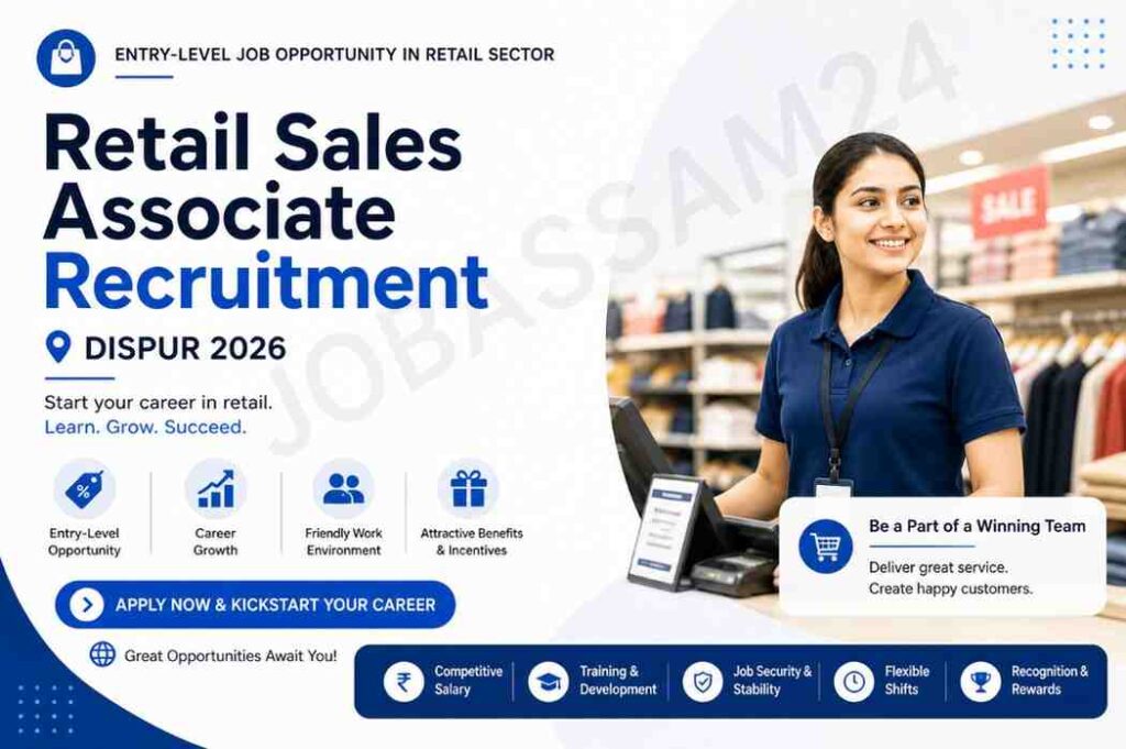 Retail Sales Associate Recruitment Dispur 2026 